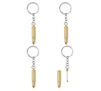 Opexicos Lot de 4 porte-clés imitation balle à priser avec compartiment caché, cuillère, cuillère de rangement secret