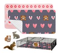 OPEYATOYS Lot de 2 tapis de cage à pipi imperméables et absorbants pour lapin, hamster, chinchillas, chiot, pour chat, petit animal et chien, 61 x 120 cm