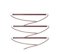 OPFVUJIKX Lampe Infrarouge 1050 W 1000 W Ampoule de séchage de Peinture Élément Chauffant halogène à Quartz Lumière Infrarouge à Ondes Courtes Ampoule dorée Tube Rubis(L35R-3PCS)