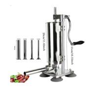 OPFVUJIKX Remplisseuse de saucisses 4L, machine manuelle verticale en acier inoxydable, machine à saucisses, remplisseuse de saucisses, remplisseuse de viande Pour pâte liquide(Plastic Tube)