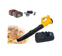 OPFVUJIKX Souffleur industriel sans fil 320 CFM - Balayeuse à neige et feuilles - Outils de jardin - Pour l'entretien de la pelouse - Batterie 21 V - Faible bruit (sac à deux piles)