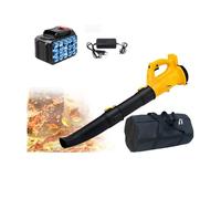 OPFVUJIKX Souffleur industriel sans fil 320 CFM - Balayeuse à neige et feuilles - Outils de jardinage - Pour batterie 21 V - Faible bruit (sac à piles 6.0-1)