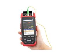 OPFVUJIKX Wattmètre Optique, Multifunction Mini OTDR Fiber Optic Reflectometer with 8 Functions 22dB VFL OPM OLS Event Map RJ45 Cable Tester Otdr(1550nm(A))