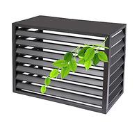 OPFWBH Couverture De Climatiseur En Aluminium Couvercle Extérieur Caché Résistant Aux Intempéries Écran Décoratif Barrière D'intimité L100H70W50cm/ L110H80W60cm (Color: