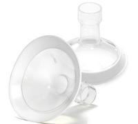 Opgroeie Lot de 2 brides ovales à bord souple de 27 mm avec design grand angle de 106° compatibles avec les tire-lait Medela & Lansinoh, boucliers en silicone doux pour pompe dans le style, Freestyle