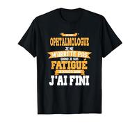 Ophtalmologue Je ne m'arrête Pas Cadeau Ophtalmo Humour T-Shirt, Homme, Noir, 5XL