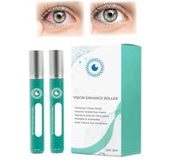 OphthlaMed Vision Enhance Roll-on Applicateur rafraîchissant pour les yeux fatigués, les poches et les cernes, soulage les yeux fatigués et secs Roll-On, améliore la clarté visuelle (2 pièces)