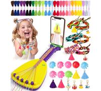 Ophy Kit Bracelet Fille, Kit d'artisanat de Bracelet d'amitié avec Support de Téléphone et 35 Fils avec 16 Décorations DIY, Kit Créatif Enfant Jouets, Cadeaux d'anniversaire pour âgés de 6 à 12 Ans