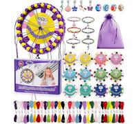 Ophy Kit Bracelet Fille, Kit d'artisanat de Bracelet d'amitié pour Filles avec 48 Fils et 6 Cartes de Tressage DIY Kit Créatif Enfant Jouets pour Filles de 6 à 12 Ans Cadeaux d'anniversaire Noël 175