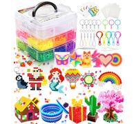 Ophy Kit de perles fusibles | 15 000 perles de 5 mm en 20 couleurs, 16 motifs, 6 panneaux perforés, 2 pinces, 5 papiers à repasser, pour garçons et filles