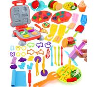 Ophy Pâte À Modeler pour Enfants - 48 Pièces Accessoires Pâte à Modeler incluent Un Hamburger, des Nouilles, Un Dinosaure, Une Glace, Une Pizza Outils de Pâte À Modeler Cadeau pour Filles Garçons
