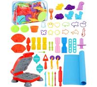 Ophy T2 - Lot de 48 accessoires de pâte à modeler pour hamburgers, machines à glace, pâtes, pizza - Pour enfants - Jouet de cuisine - Cadeau pour enfants à partir de 3 ans