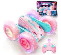 Ophy Voiture Télécommandée Enfant, 360° Rotation Camion Cascadeuse avec Lumière, 2 Batterie, 2,4GHz RC Voiture Radiocommandee, Jeux Extérieur Jouet Cadeau Fille 4, 5, 6, 7, 8, 9 Ans