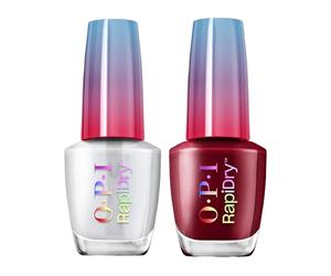 OPI RapiDry Vernis à ongles transparent Clearly Fast + Skip a Beet vernis à ongles à séchage rapide, haute brillance et vegan - Jusqu'à 5 jours de tenue
