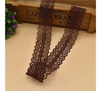 OPica Ruban de Dentelle Marron foncé, 10 mètres/lot, 28MM, Tissu de Garniture en Dentelle, Filet brodé, Dentelle pour Couture, décoration, Accessoires de Couture