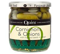 Opies Cornichons et oignons avec graines de moutarde (400g) - Paquet de 2