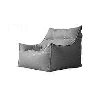 OPIGJUFD Bean Bag Cover Housse de Pouf King Big en Coton et Lin for canapé Simple, sans Rembourrage, siège Sol Confortable for Adultes Jardin(Dark Grey-SF)