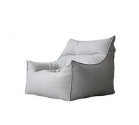OPIGJUFD Bean Bag Cover Housse de Pouf King Big en Coton et Lin for canapé Simple, sans Rembourrage, siège Sol Confortable for Adultes Jardin(Ight Grey)