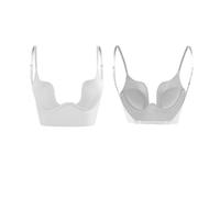 OPIGJUFD Bustiers Et Corsets Femme Body Shapewear col en v profond corps Shaper dos nu U plongeant string Shapers taille formateur femmes sangle claire rembourré Push Up Corset(B-White,XL(38))