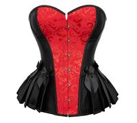 OPIGJUFD Bustiers Et Corsets Femme Corsets for femmes, bustiers steampunk, bustier à lacets avec baleines et nœud, tenue de danse burlesque, corselet grande taille(Color5,L)