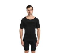 OPIGJUFD Compression Shirt Corset Amincissant for Homme, vêtement de Compression for Ventre Plat, t-Shirt for, Gaine Amincissante, Poitrine, sous-vêtements(Black,XX-Large)