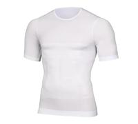 OPIGJUFD Compression Shirt Gilet Amincissant for Homme, T-Shirt De Compression for, Musculation, Brûle-Graisses, Poitrine, Ventre Plat, Séchage Rapide(White,XX-Large)