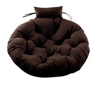 OPIGJUFD Coussin De Fauteuil Suspendu Coussin de Chaise Rond, Coussin Sol for la décoration Maison, pivotante Douce et Classique Jardin(Dark Brown)