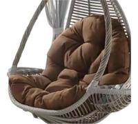 OPIGJUFD Coussin De Fauteuil Suspendu Hamac Rond Suspendu en Forme d'œuf, Coussin de siège pivotant, nid épais, Dossier for Patio intérieur et extérieur Jardin(Brown)