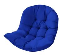 OPIGJUFD Coussin De Fauteuil Suspendu Hamac Rond Suspendu en Forme d'œuf, Coussin de siège pivotant, nid épais, Dossier for Patio intérieur et extérieur Jardin(Deep Blue)