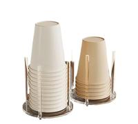 OPIGJUFD Distributeur Gobelet Acrylic Transparent Paper Cup Holder Water Tea Cups Dispenser Rack Coffee Kitchen Storage Organization Stockage(Color 2)