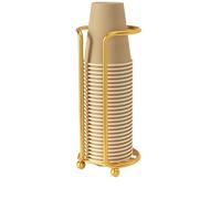 OPIGJUFD Distributeur Gobelet Multifunctional Kitchen Paper Cup Holder Plastic Organizier Picker Large Capacity Stockage(Single Grid Gold)