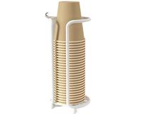 OPIGJUFD Distributeur Gobelet Multifunctional Kitchen Paper Cup Holder Plastic Organizier Picker Large Capacity Stockage(Single Grid White)