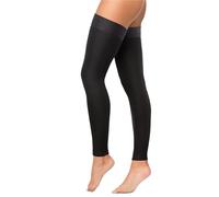 OPIGJUFD Manchons de Compression Pour Les Jambes 1 paire de bas contention cuissardes sans pieds for femmes et hommes, soutien gradué 20 à 30 mmHg(Black,XL)