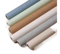 OPIGJUFD Papier Peint Pour Salon 1/3/5m tissu papier peint auto-adhésif PVC plaine salon linge rénovation autocollant TV fond vinyle Contact papier décor à la maison(Burlap Light blue,60 x 500 cm)
