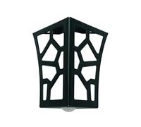 OPIGJUFD Pieds de Meubles Pieds de Meubles en métal ajourés 1.2mm, 4 pièces, Supports d'armoire Or/Noir/Argent, Remplacement des Pieds(Black 80mm)