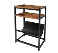 OPIGJUFD Table d’appoint Petite Table d'appoint for Les espaces - Côté Fin avec Porte-revues, Design 2 en 1 étroit for pièces, Chambre à Coucher