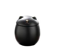 OPIGJUFD Urne pour Animal de Compagnie Urnes for Animaux de Compagnie, Stockage des Cendres Chat et Chien, Bocal scellé en céramique, mémoriaux for pour Mémoire(Cat Black)