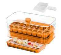 Opilroyn Bac à glaçons | Moule à glaçons avec 2 couches et 64 grilles à extraction facile par pression, plateau pour congélateur de cuisine | Pour cocktail, café, vin, bar, fête, maison