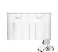 Opilroyn Boîte de rangement pour piles | Petit organisateur de piles transparent à 6 compartiments - Conteneur de batterie de protection, étui de transport portable robuste pour accessoires de montre