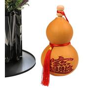 Opilroyn Bosse de bouteille | Décoration artisanale de calebasse séchée - Petite gourde, matériaux artisanaux, symboles porte-bonheur, décoration intérieure pour entrée de salle d'étude