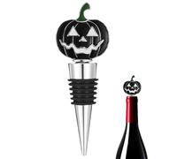 Opilroyn Bouchon à vin - Décoration de vanne de vin en métal Halloween - Décoration de boisson de fête forte pour la cuisine, la maison, la cave à vin, le salon, la fête