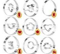 Opilroyn Bunny Cutter Cookie Cutter, Easter Cookie Cutters, Cartoon Cookie Cutters Vacances Fondant Moule Set, Outils de Cuisson de Cuisine, Coupe-Pâte en Acier Inoxydable Double Couche, Moules à