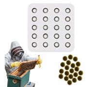 Opilroyn Cage Queen en silicone, moule de support de cadre de ruche à 20 trous, outil de stabilisation en silicone antiadhésif pour l'apiculture, nettoyage manuel, gestion agricole urbaine commerciale