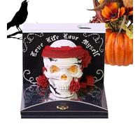 Opilroyn Calendrier 3D 2026 - Papier sculpté - Bloc-notes amovible - Décoration de table d'Halloween pour les jours fériés marqués - Souvenirs et rendez-vous