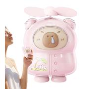Opilroyn Capybara Ventilateur portable silencieux rechargeable par USB pour, adultes, camping, voyage, plage, école, tente de bureau