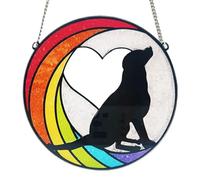 Opilroyn Cat Memorial, Cat Suncatchers pour animaux de compagnie, décorations à suspendre commémoratives pour chiens et chats angéliques, deuil de sympathie à thème pour animaux de compagnie