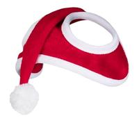 Opilroyn Chapeaux de Noël pour cheval - Accessoires de costume de cheval - Chapeau décoré avec des pompons - Chapeau de cheval festif de Noël - Chapeau de cheval rouge - Chapeau de décoration pour