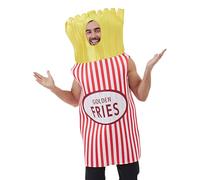 Opilroyn Costume de frites d'Halloween - Tenue originale de chips de pommes de terre - Déguisement amusant de fast-food pour hommes et adultes - Carnaval - Cosplay - Fête d'Halloween - Jeu de rôle