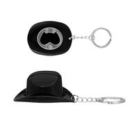 Opilroyn Décapsuleur porte-clés en forme de chapeau de cowboy | Breloque décorative pour sac à dos | Pour maison, cuisine, bar, fête de mariage, rassemblement, hommes, femmes, personnes âgées