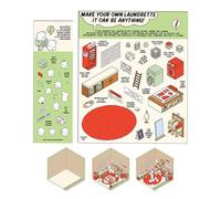 Opilroyn Ensemble d'autocollants pour maison - Créez vos propres autocollants pour maison, autocollants de paysage de chalet tridimensionnels autocollants tridimensionnels pour carnet de notes de